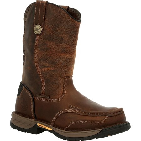 GEORGIA BOOT Size 9 Steel Steel Toe Boots, Brown GB00442  W  090